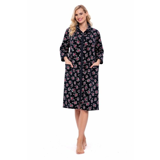 Chalatas moterims veliūro medvilnė