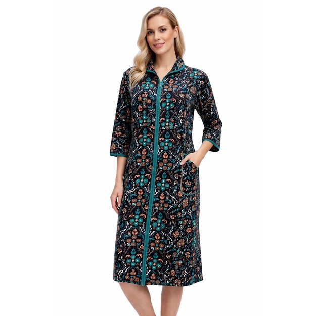 Chalatas moterims veliūro medvilnė