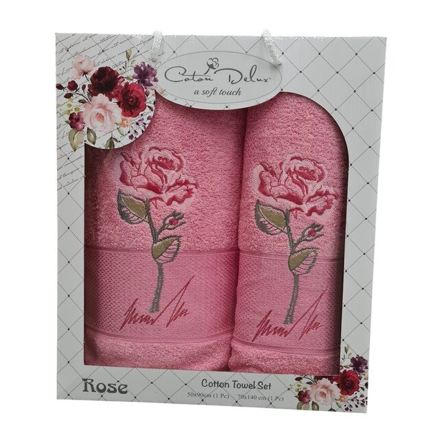 Frotinių rankšluosčių rinkinys ROSE, 2 vnt.