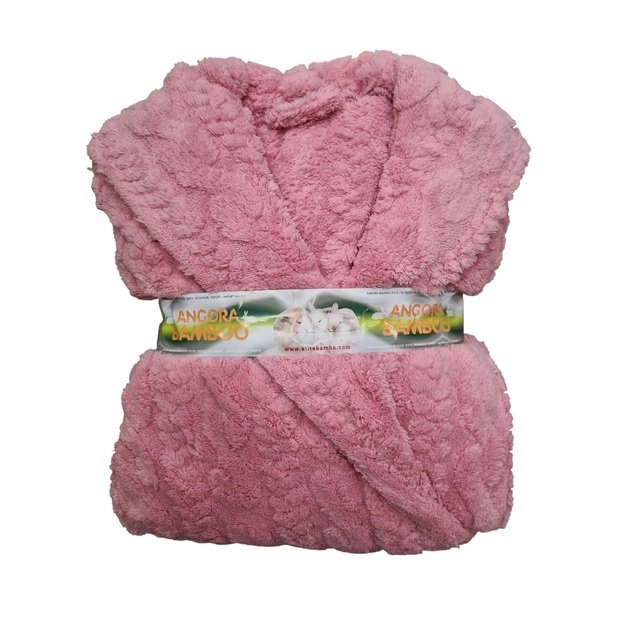 Chalatas su kapišonu moterims, rožinis 2