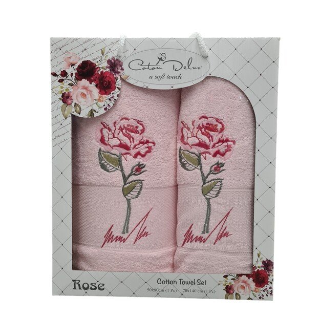 Frotinių rankšluosčių rinkinys ROSE, 2 vnt.