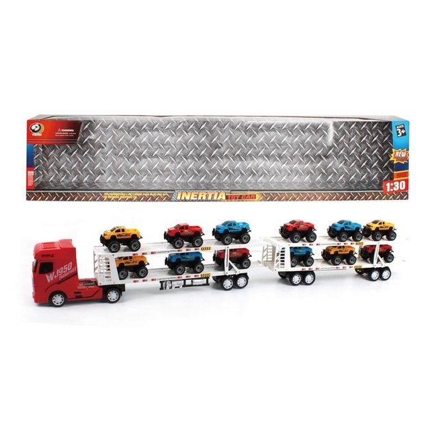 Didelis tralas inercinis su mašinomis