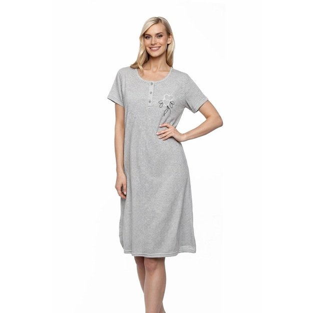 Naktiniai medvilniniai moterims, pilki