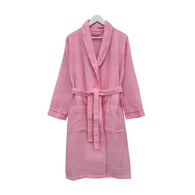 Medvilninis chalatas moterims ELA, rožinis 1