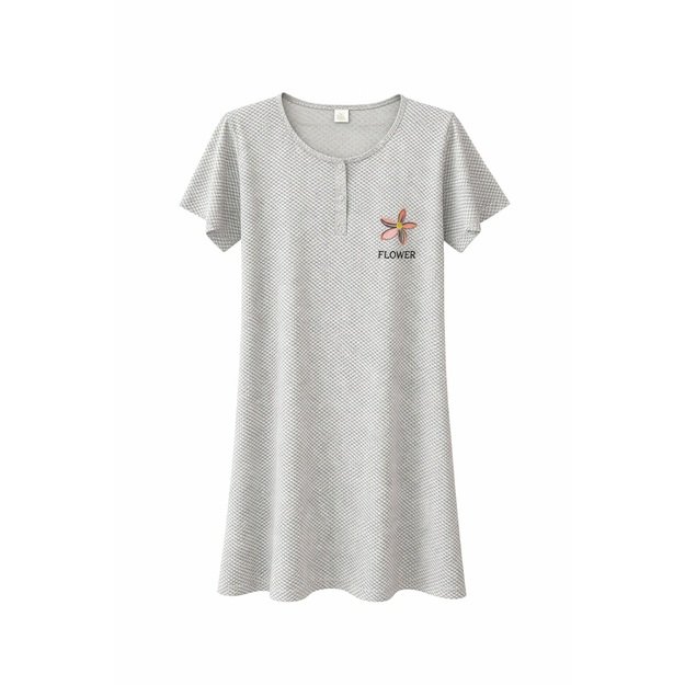 Naktiniai medvilniniai moterims, balti 1