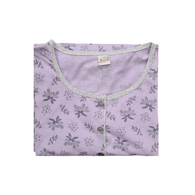 Naktiniai medvilniniai moterims, violetiniai 2