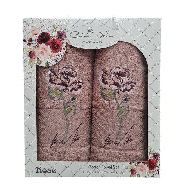 Frotinių rankšluosčių rinkinys ROSE, 2 vnt.