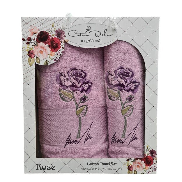 Frotinių rankšluosčių rinkinys ROSE, 2 vnt.