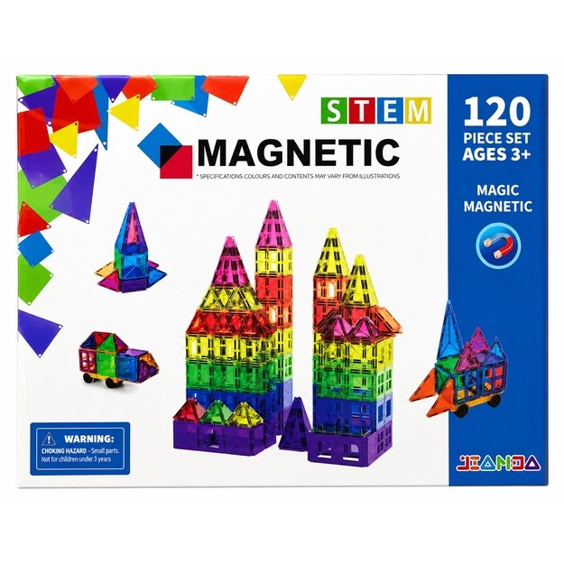 Magnetinis konstruktorius 120 detalių STEM