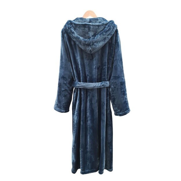 Chalatas su kapišonu vyrams, mėlynas 2