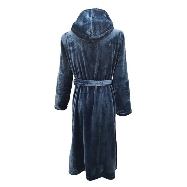 Chalatas su kapišonu vyrams, mėlynas 3